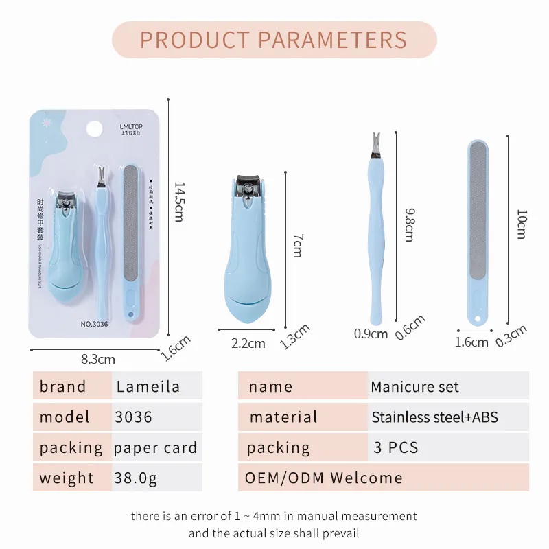 LMLTOP Nail Cutter Set- Sky Blue